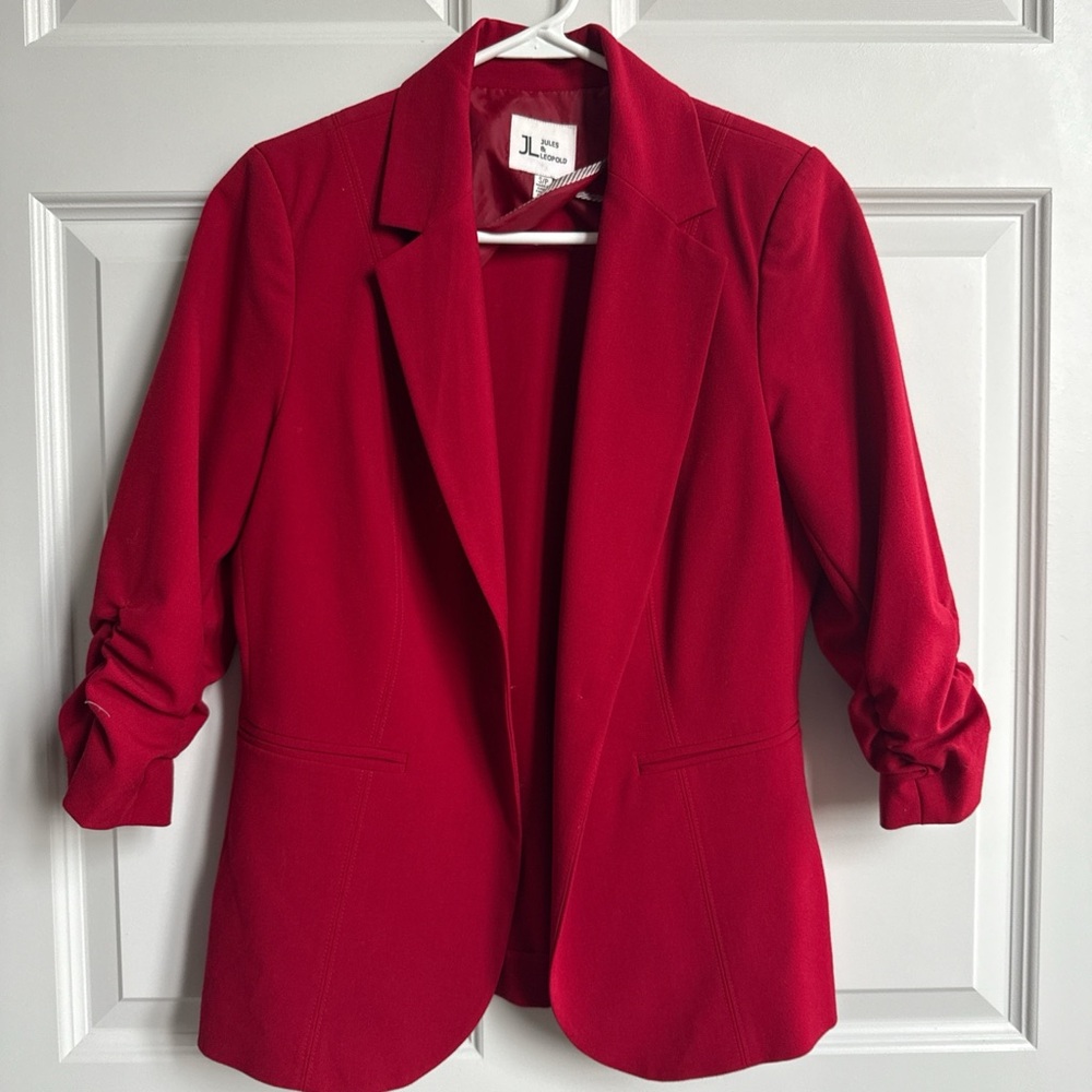 Jules & Leopold Vibrant Red Blazer
